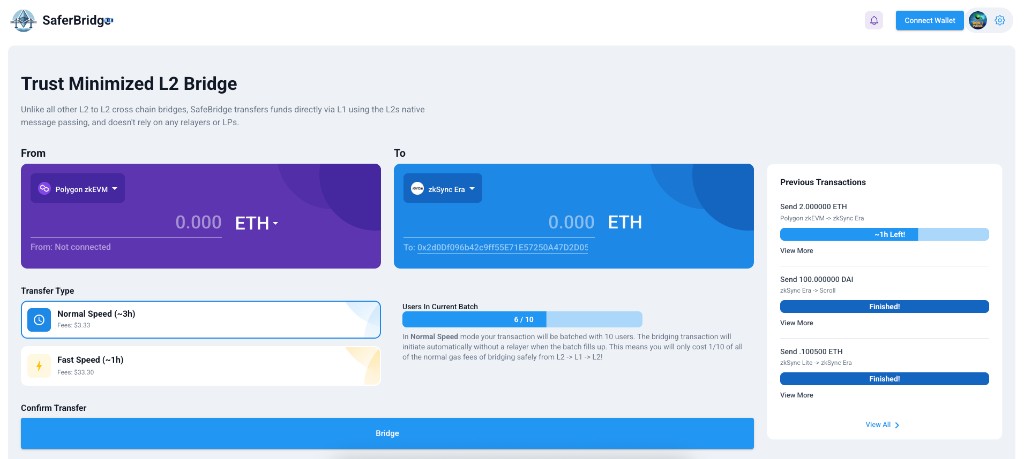 SaferBridge hackathon UI